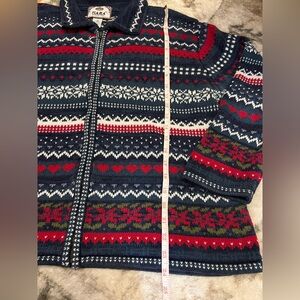 Vintage Knit Patterned Sweater Jacket